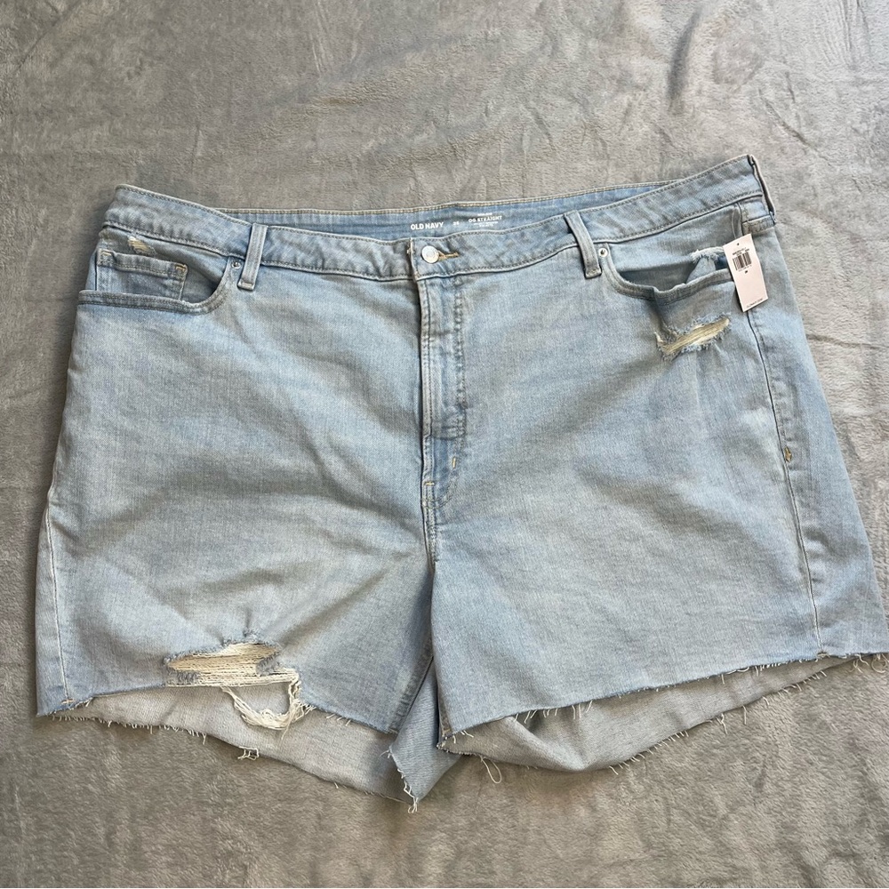 Old Navy Shorts 26 Womens NWT‎ Denim Jean High Rise OG Straight Light Cutoff